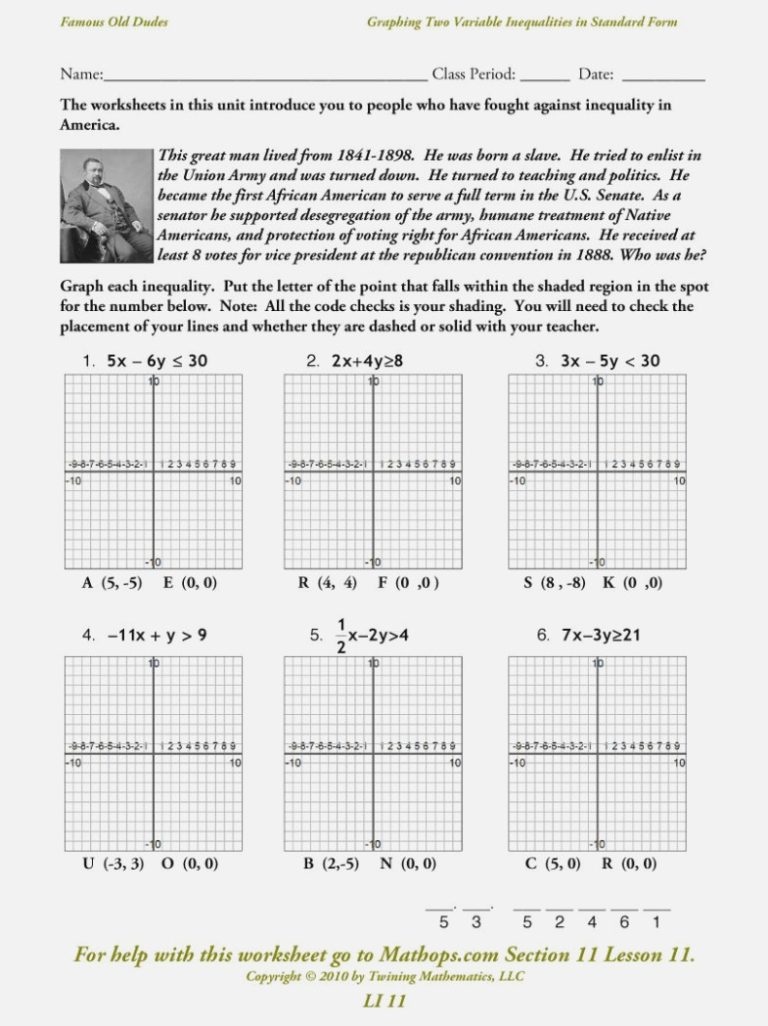 Solving Systems Of Equations By Graphing Worksheet Standard Form