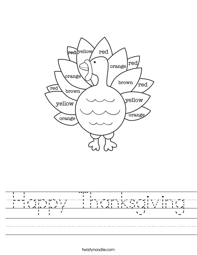 Thanksgiving Pattern Worksheet For Kindergarten