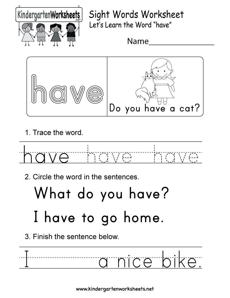 Free Kindergarten Writing Worksheets Pdf