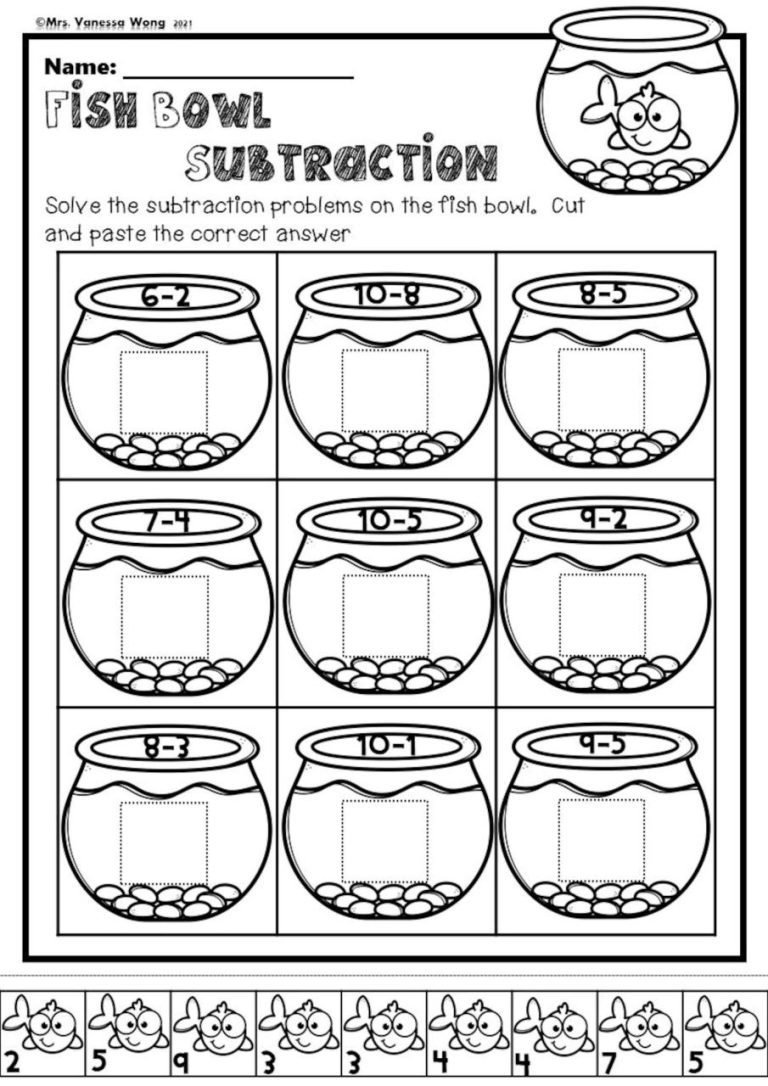 Cut And Paste Graphing Worksheets For Kindergarten