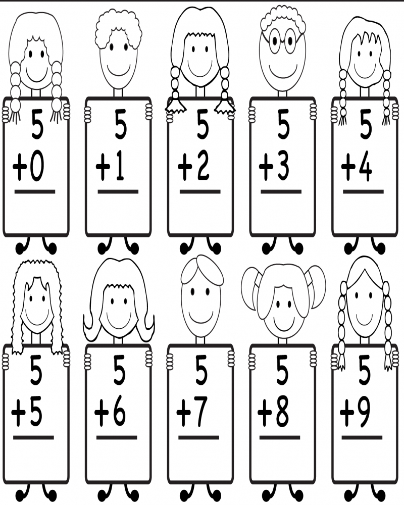 Kindergarten Addition Worksheets With Pictures Pdf