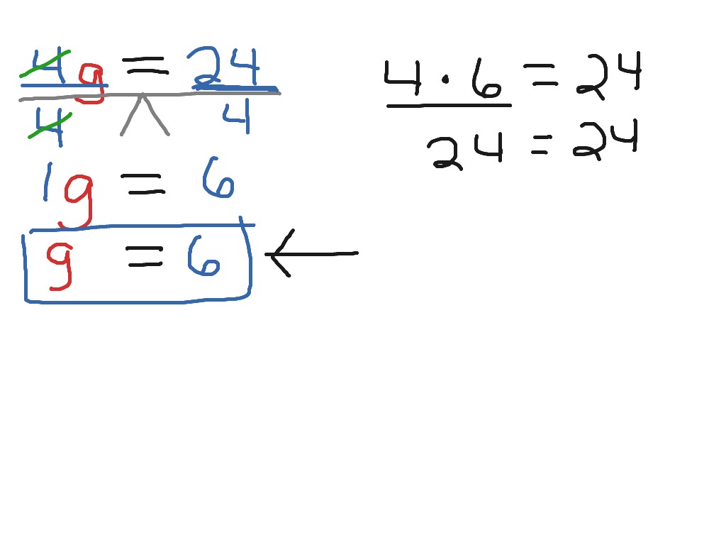 Solving Multiplication Equations with Whole Numbers Math, Algebra