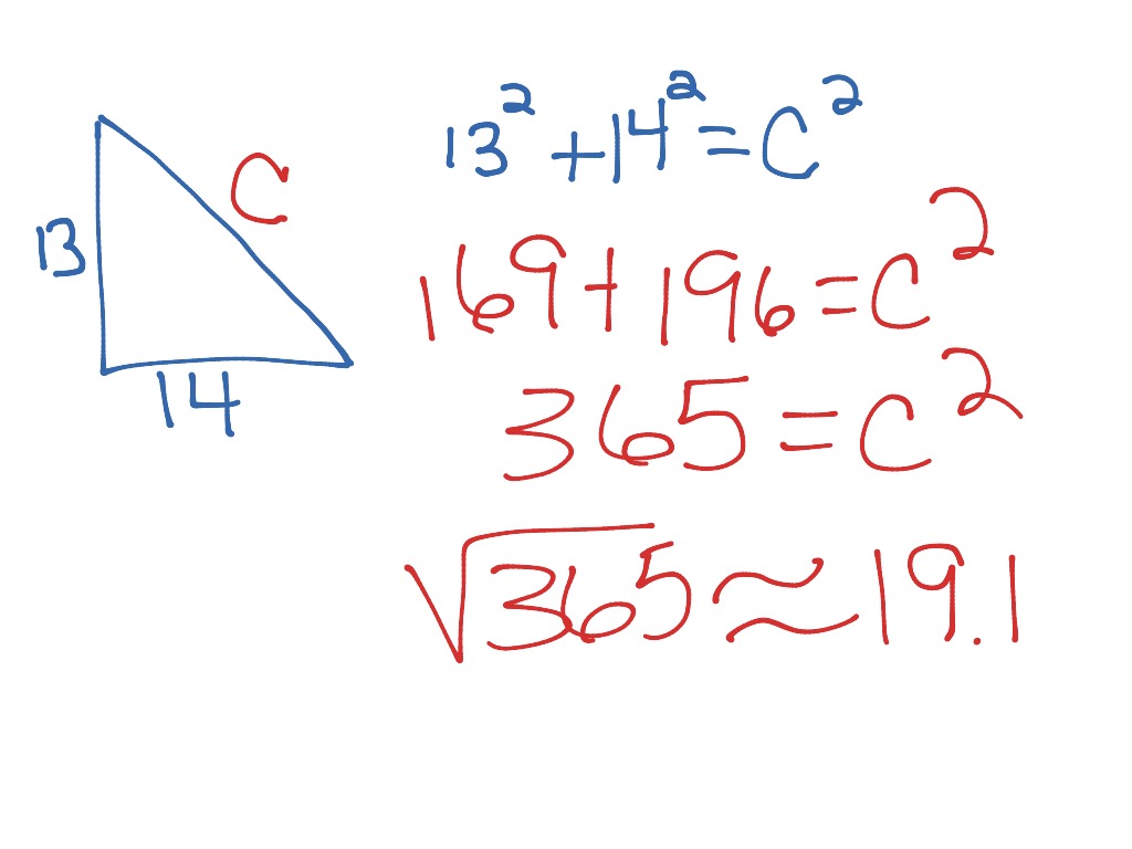 Pythagorean theorem missing hypotenuse worksheet Math, Algebra ShowMe