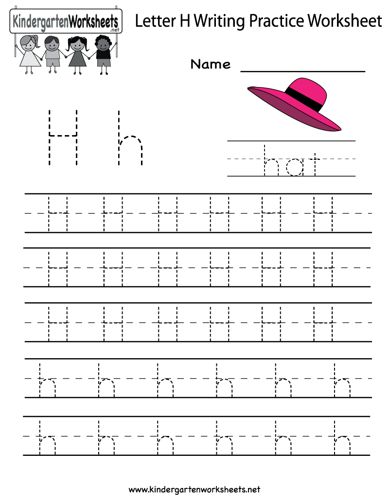 Free Tracing Letter H Worksheets