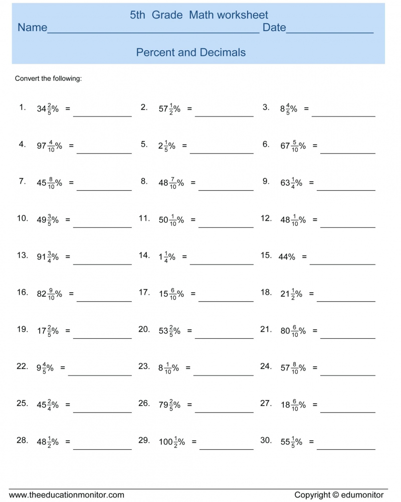Math Worksheets For 6Th Grade Multiplication