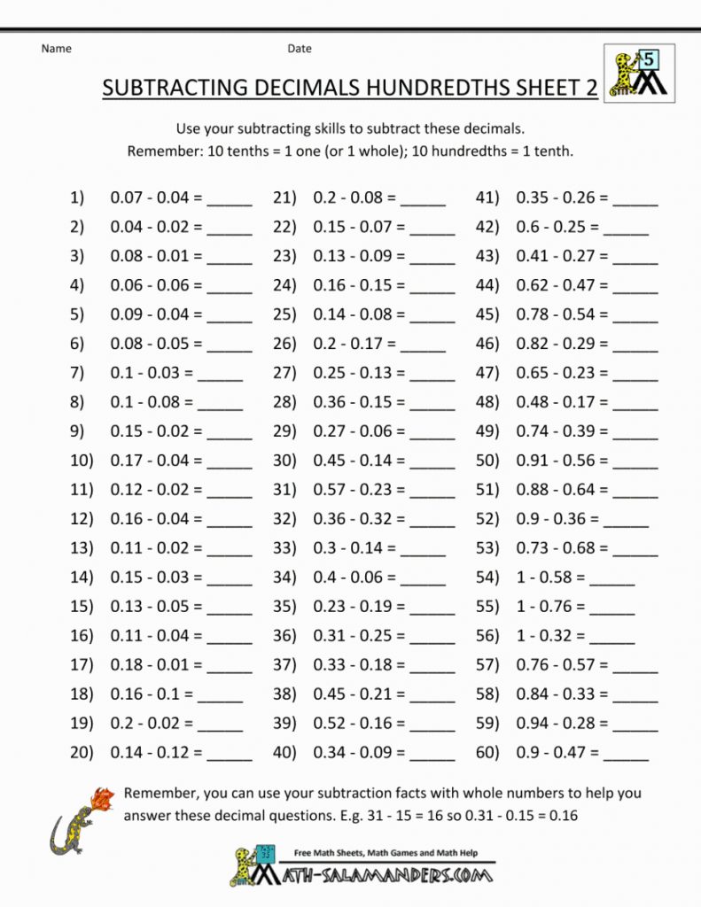 Math Worksheets Kindergarten Practice Subtracting Worksheet Free