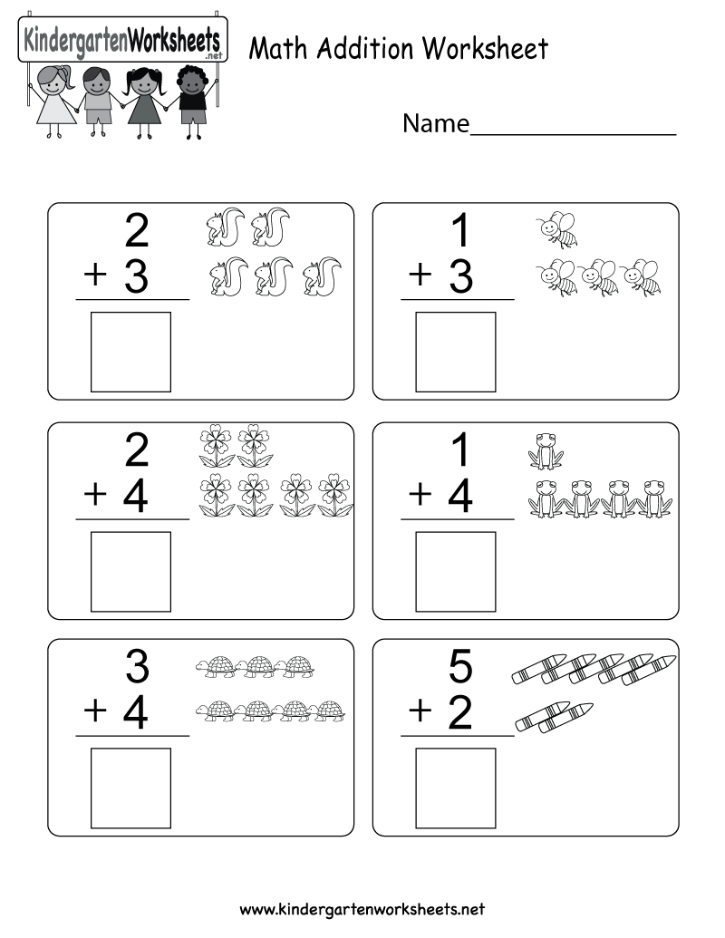 Maths Addition For Kindergarten Worksheets Worksheet Hero