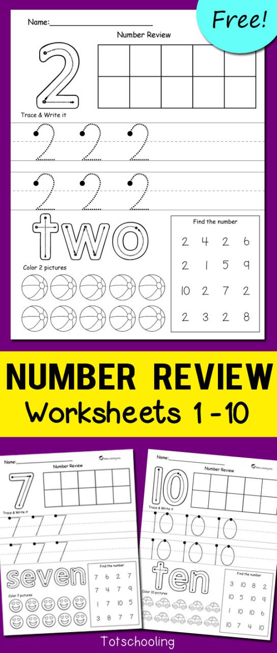 Kindergarten Worksheets Math 1-20