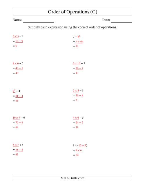 2 Step Equations Worksheet Whole Numbers