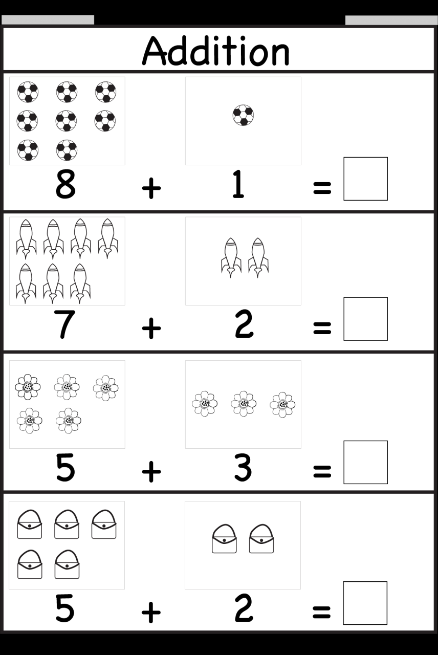 Free Printable Kindergarten Math Worksheets With Pictures