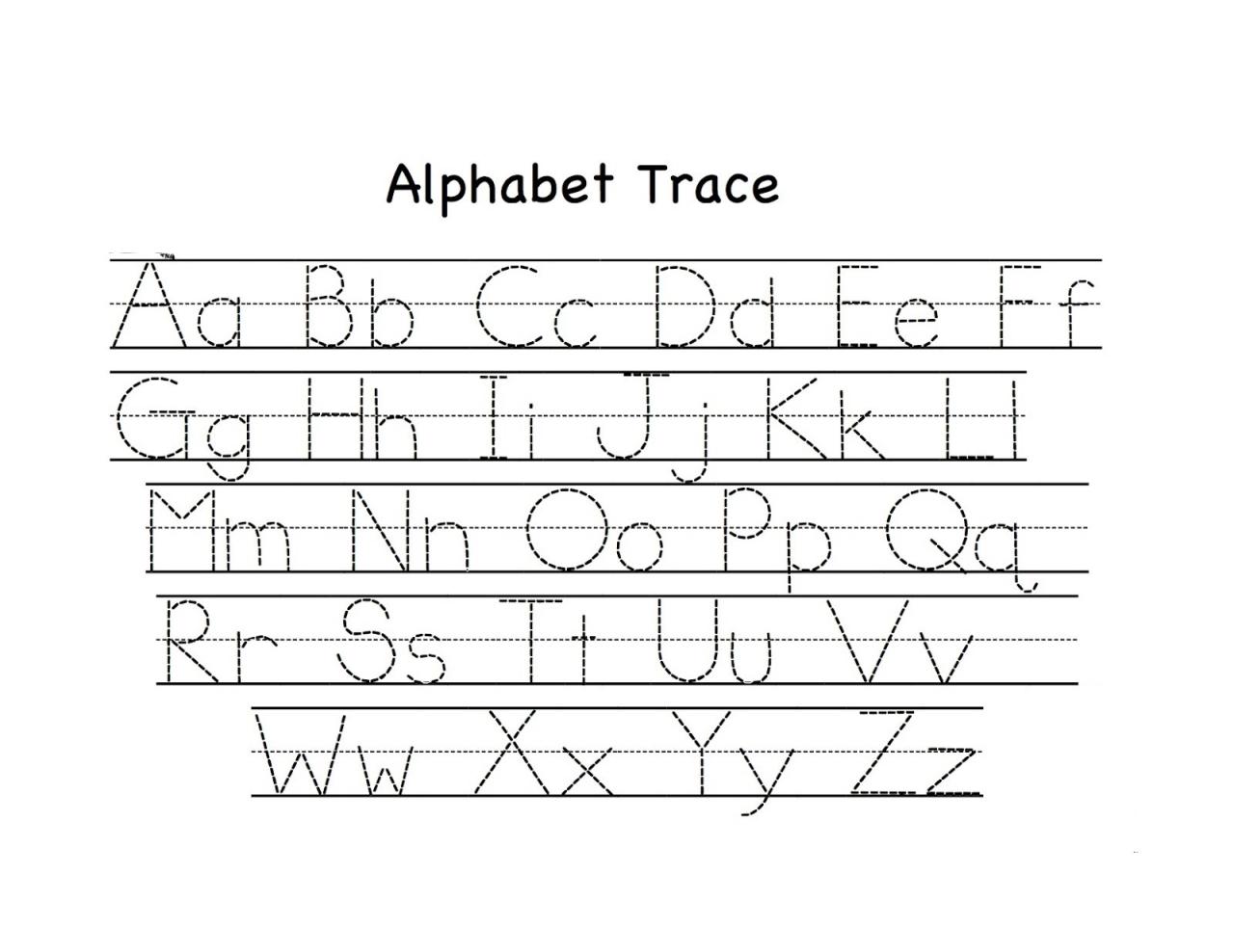 Pre K Alphabet Tracing