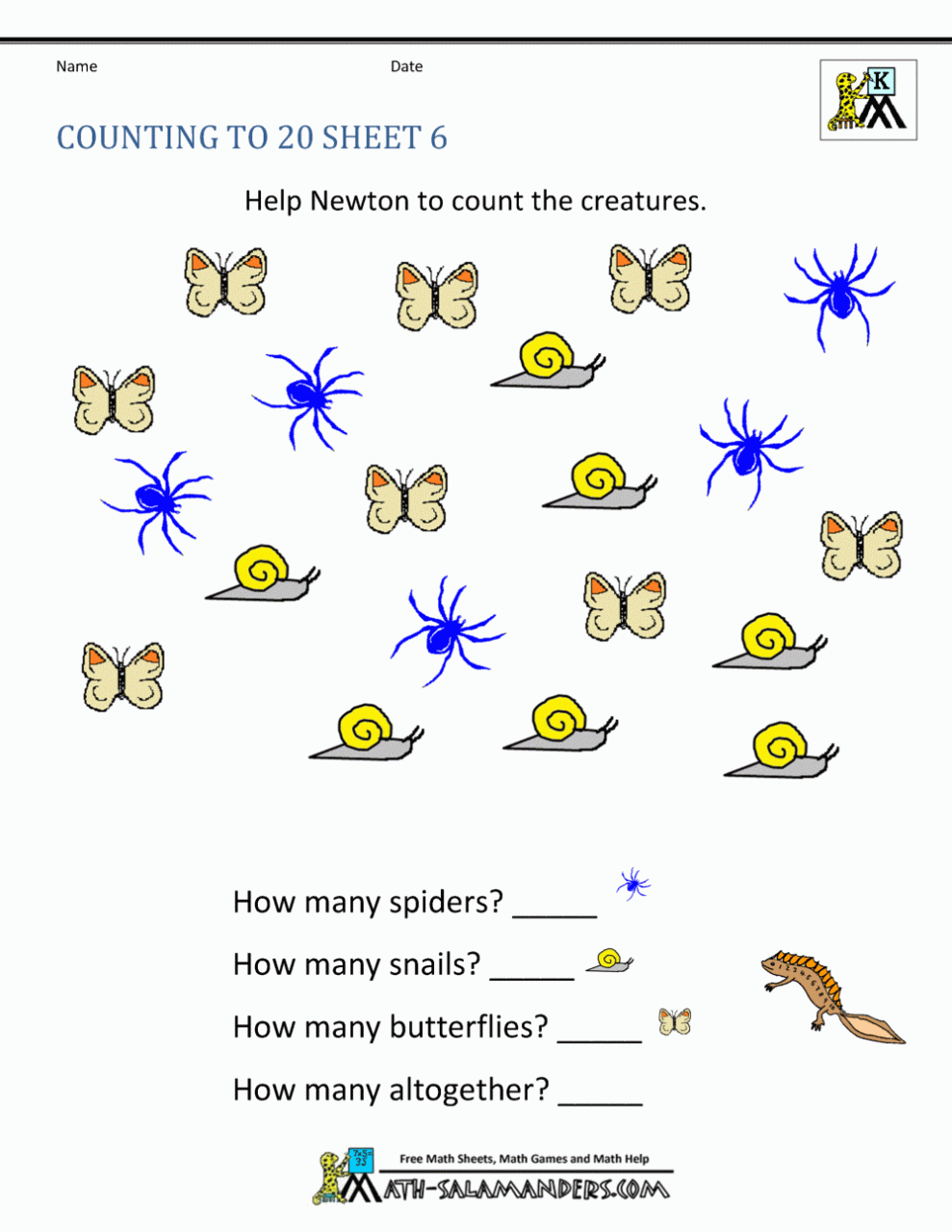 Worksheets Math Kindergarten