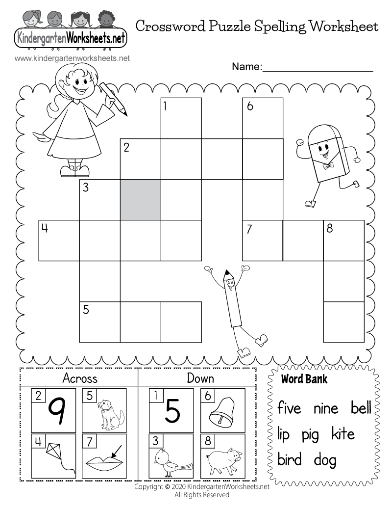 Printable Spelling Worksheet Free Kindergarten English Worksheet for Kids