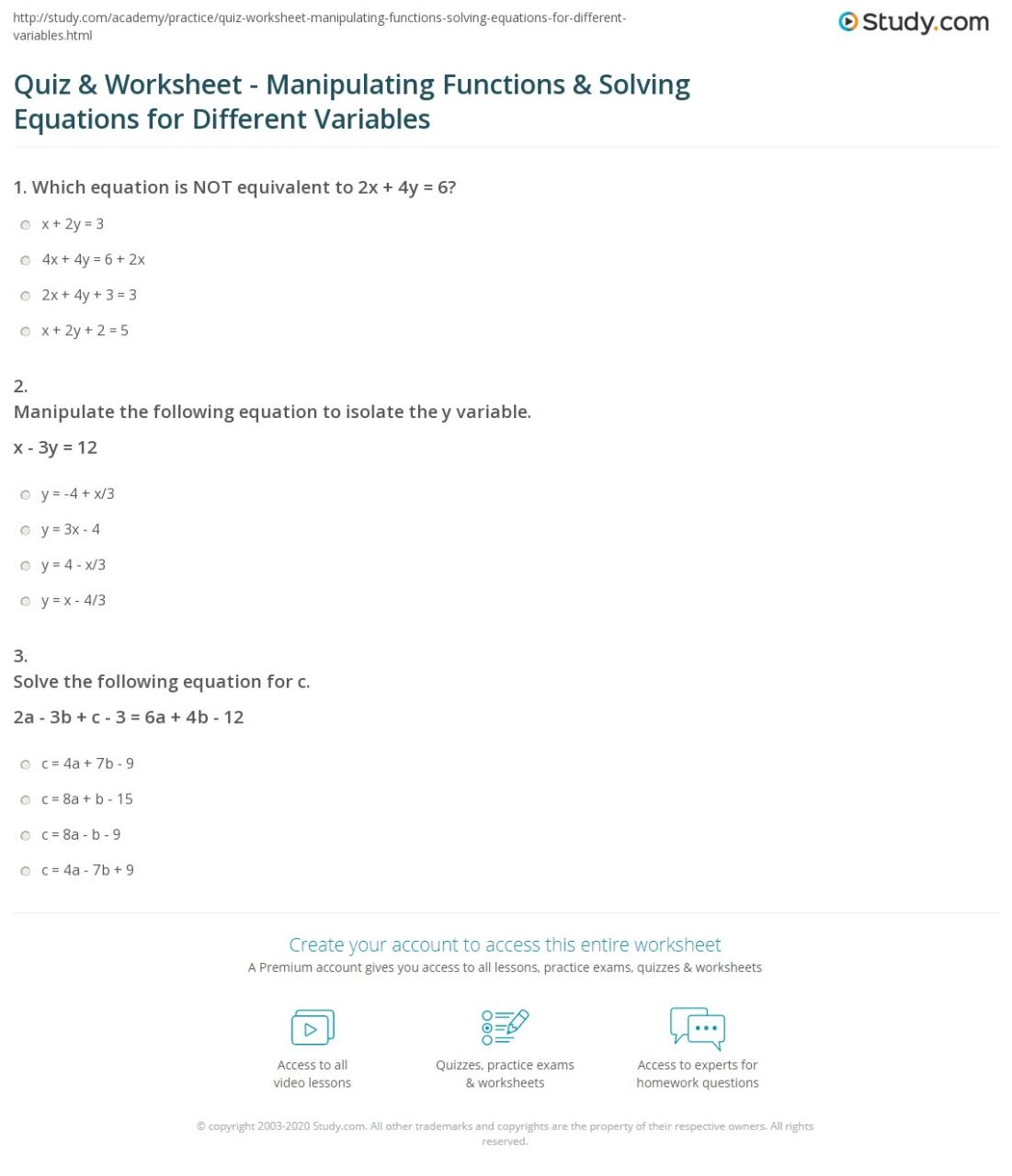 Practice 3 Equations With Variables On Both Sides Worksheet Tessshebaylo