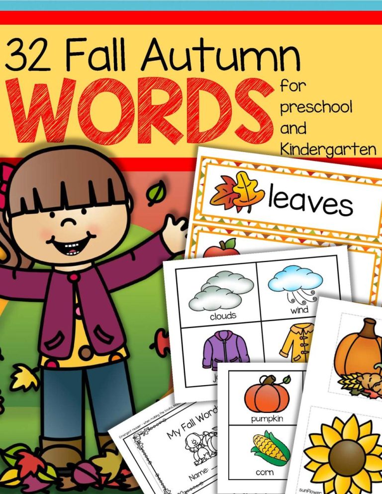 Fall Activity Worksheets For Kindergarten