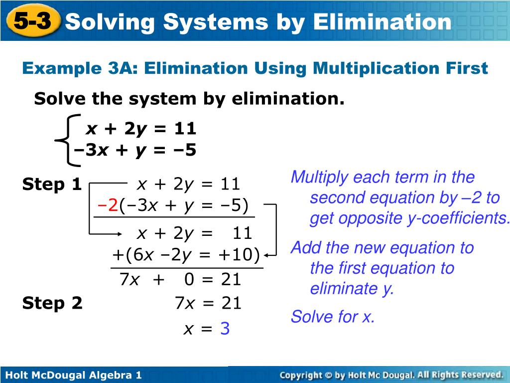 Solving Systems Of Equations By Elimination Worksheet No Multiplication