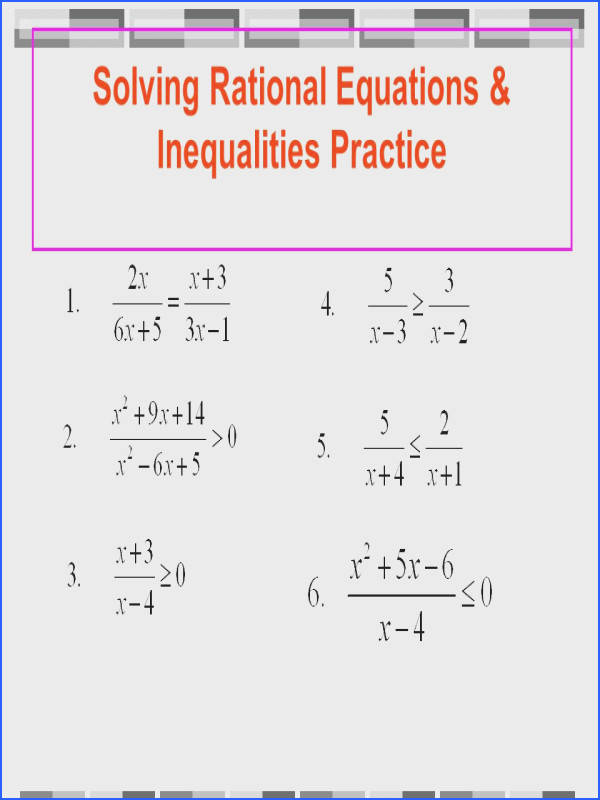 Solving rational inequalities worksheet doc