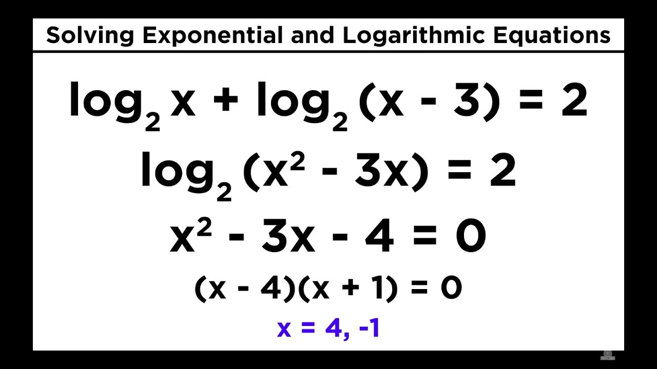 Algebra 2 Solving Exponential And Logarithmic Equations Worksheet