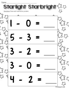 Kindergarten Subtraction Worksheets — Kindergarten Kiosk