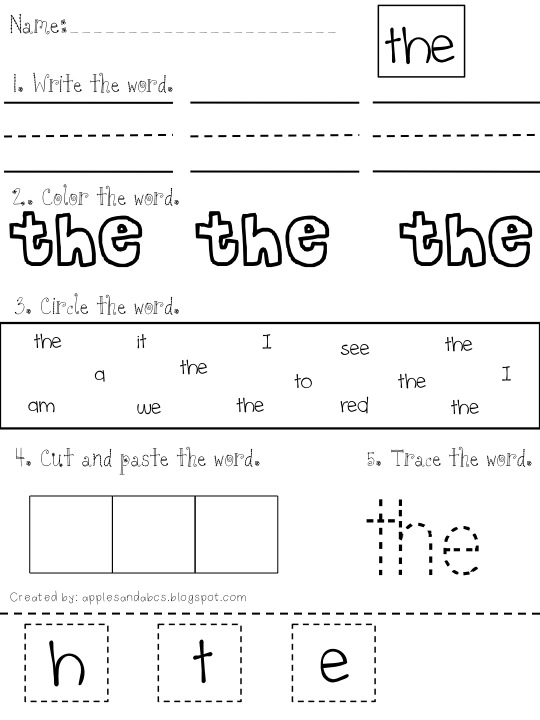 Lovely Literacy & More Sight Word Study