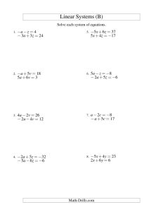 Linear equations worksheets grade 8 pdf