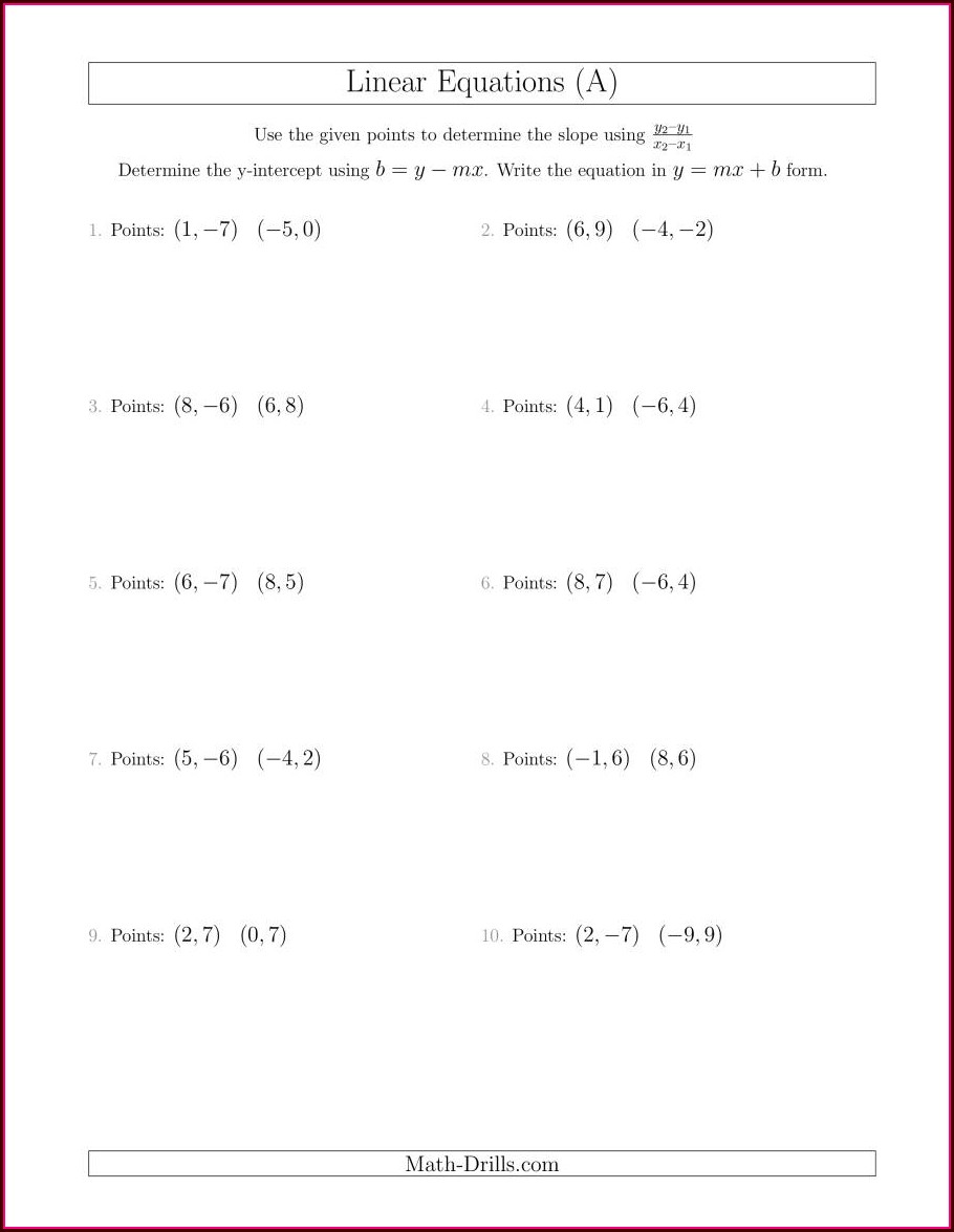 Writing Equations Of Lines Worksheet Pdf Worksheet Resume Examples