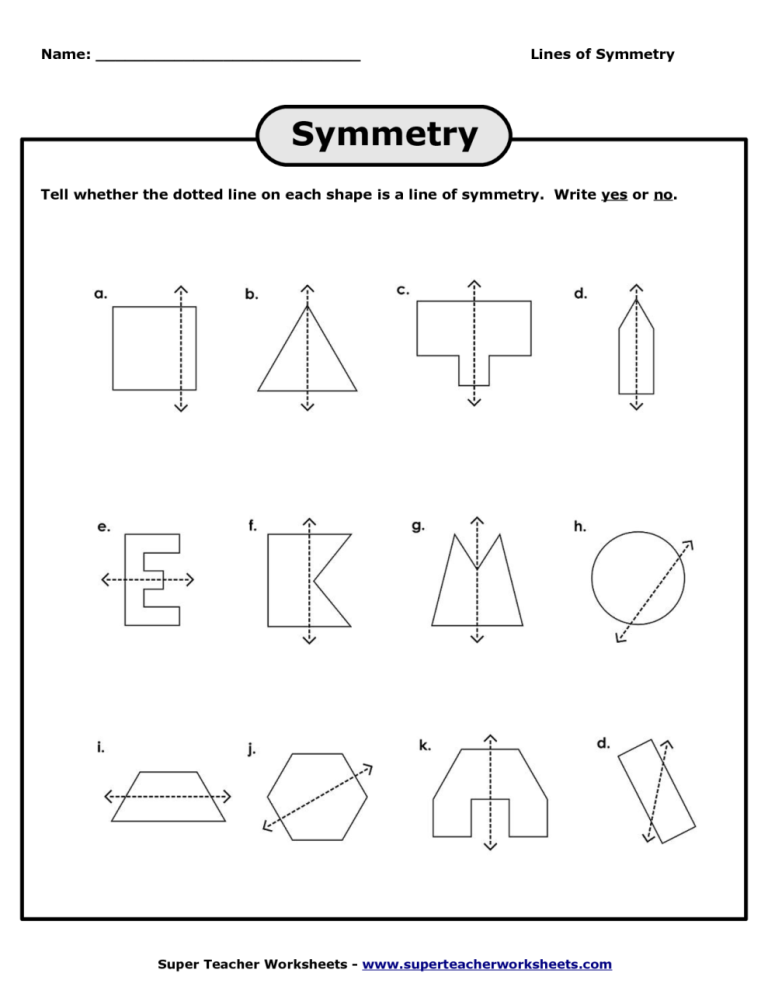 4th Grade Symmetry Worksheets Pdf