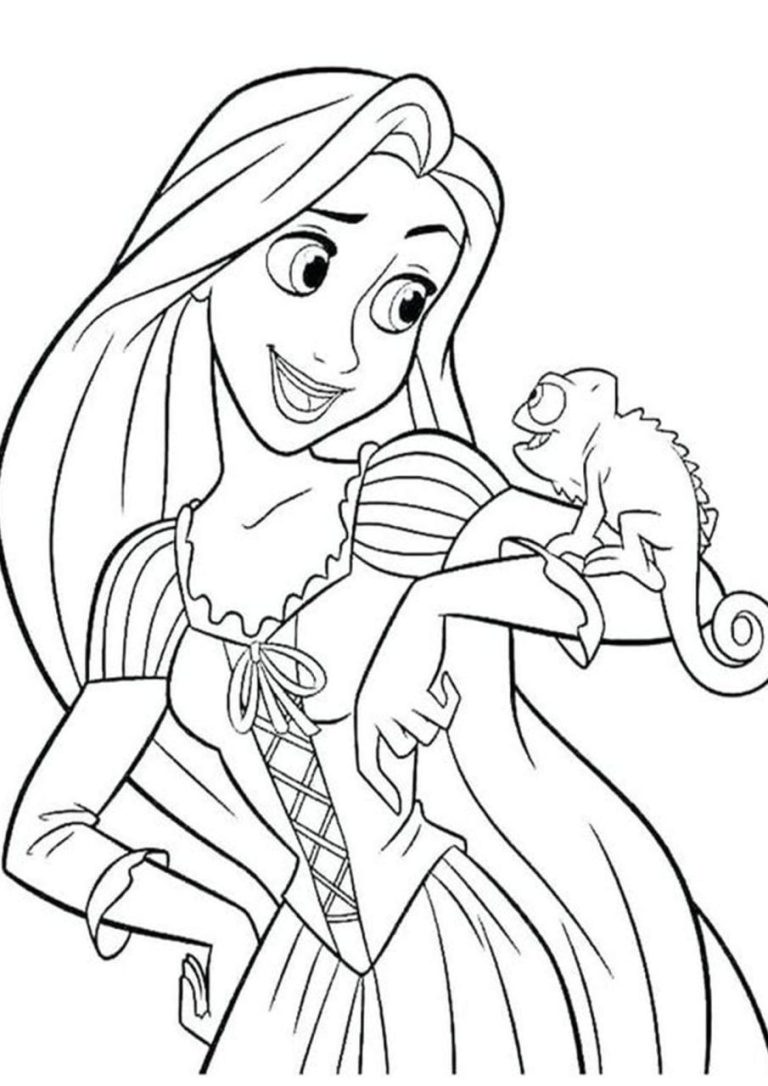 Cool Princess Coloring Pages Rapunzel Ideas