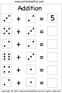 Preschool Free Printable Math Addition Worksheets For Kindergarten