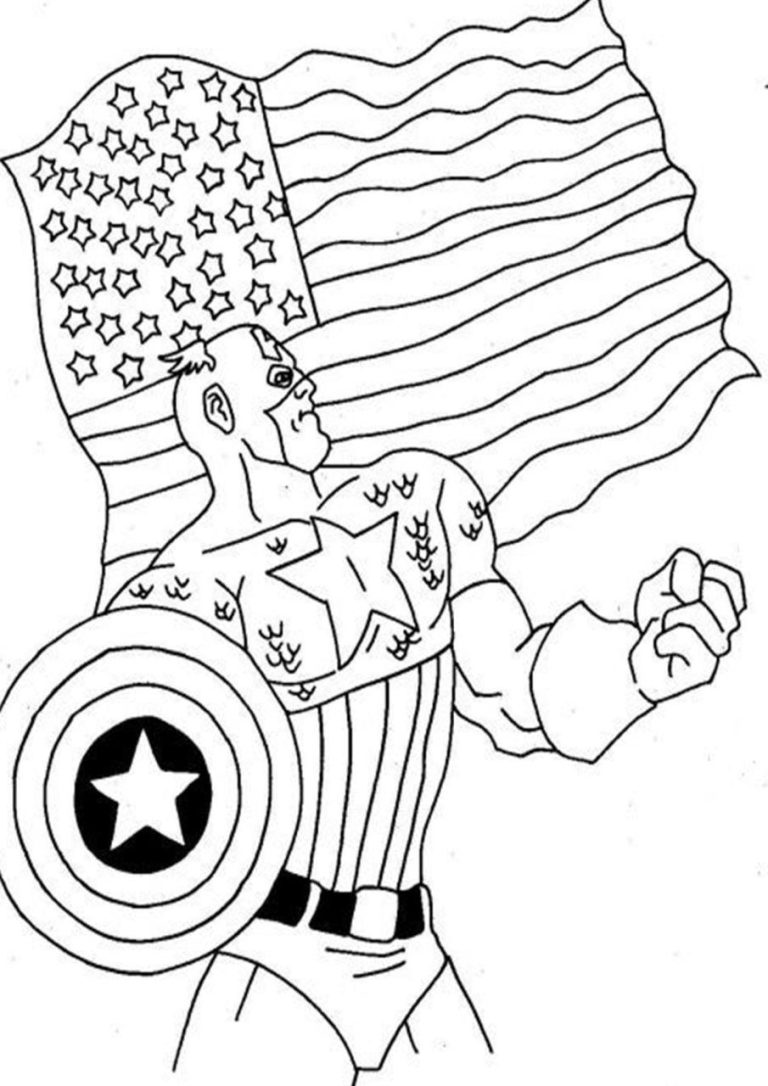 The Best Captain America Coloring Pages Easy 2022