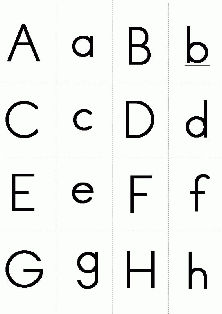 Free Printable Alphabet Letters Upper And Lower Case Flashcards