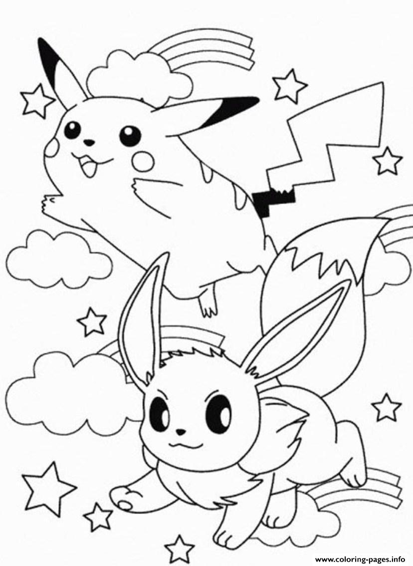 Famous Pikachu Coloring Page With Heart References