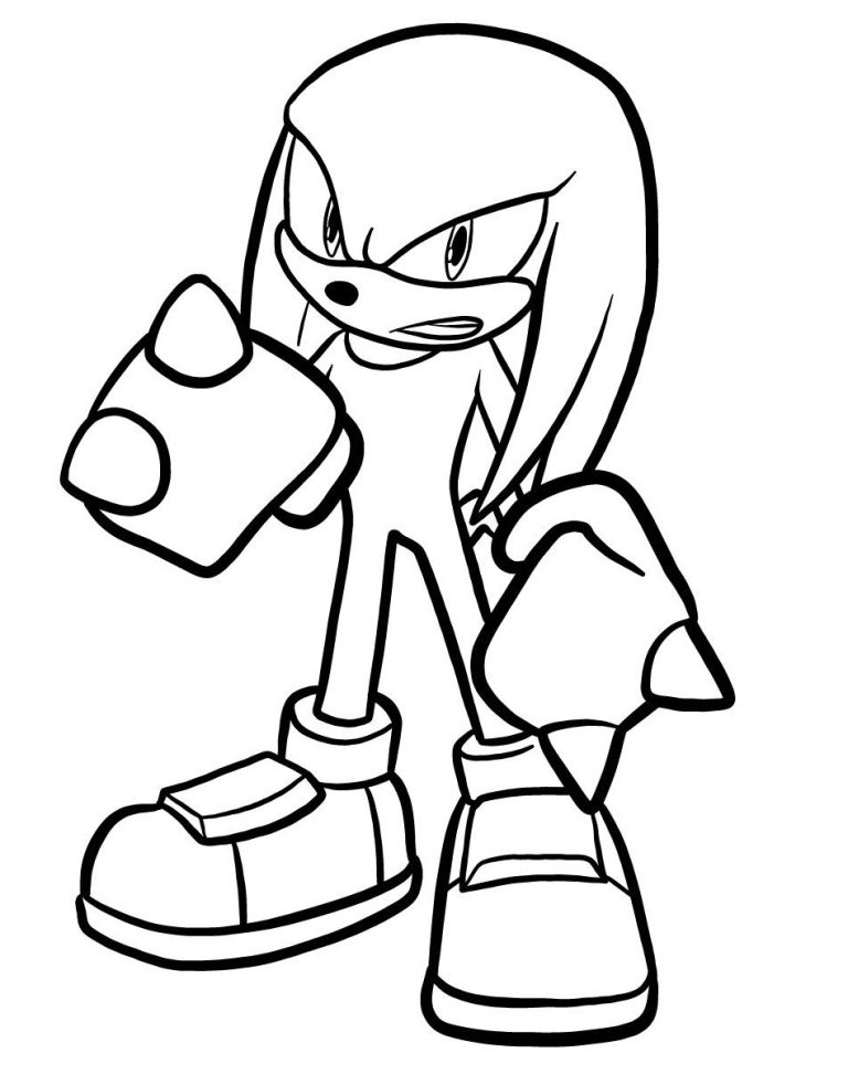 Cool Sonic Coloring Pages Knuckles References