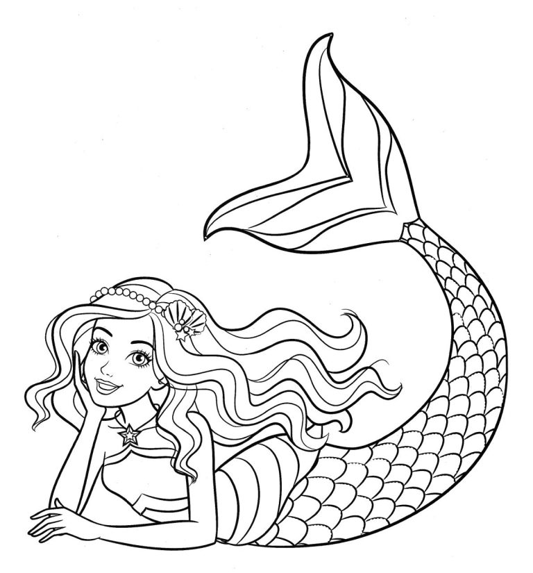 List Of Mermaid Coloring Pages Free Printable References