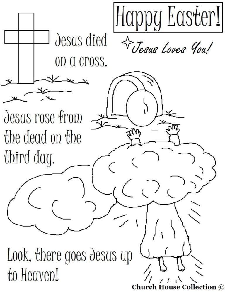 List Of Easter Coloring Pages Church References