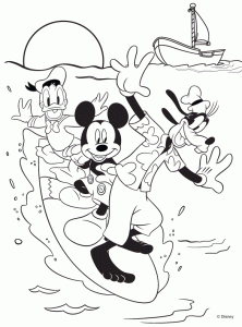 Disney Mickey Mouse and Friends Coloring Page