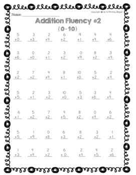 2nd Grade Math Fluency Practice Worksheets