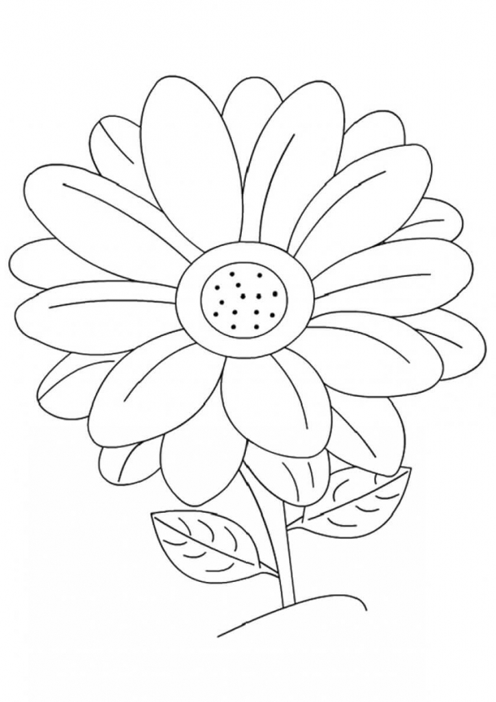 List Of Flower Coloring Pages Easy Ideas