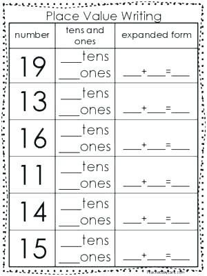 Printable Tens And Ones Worksheets Grade 1 Pdf