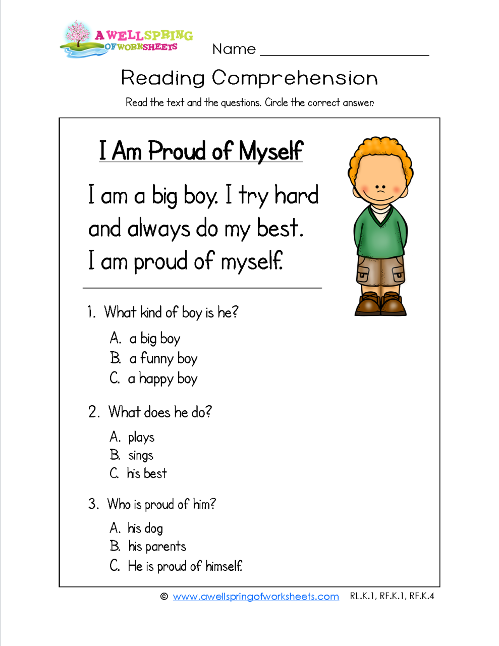 Review Of Easy Kindergarten Comprehension Worksheets References