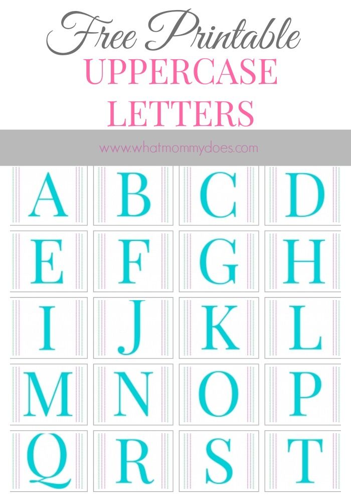 Single Printable Alphabet Letters Pdf