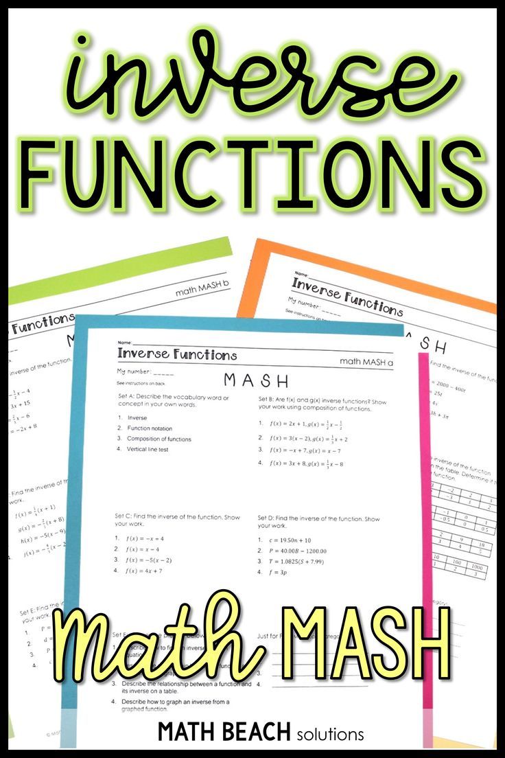 Inverse Functions Practice Worksheet Algebra 2
