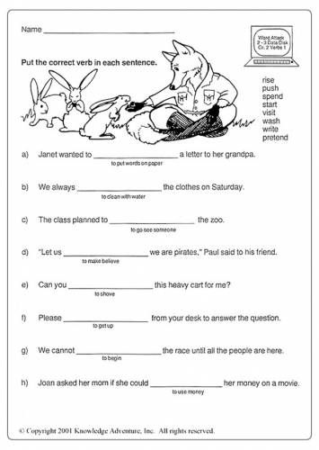 4th Grade Worksheets English Grade 4