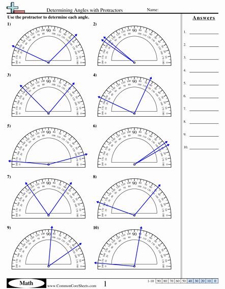 Measuring Angles With A Protractor Worksheet Free