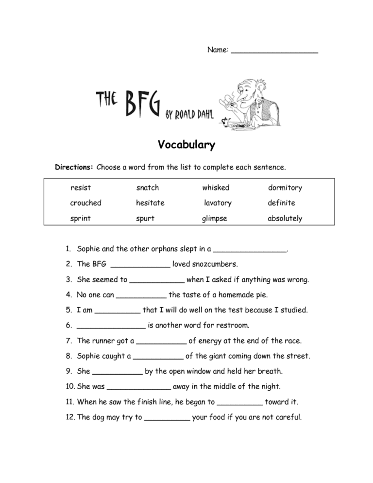 Vocabulary Words 3rd Grade Worksheets