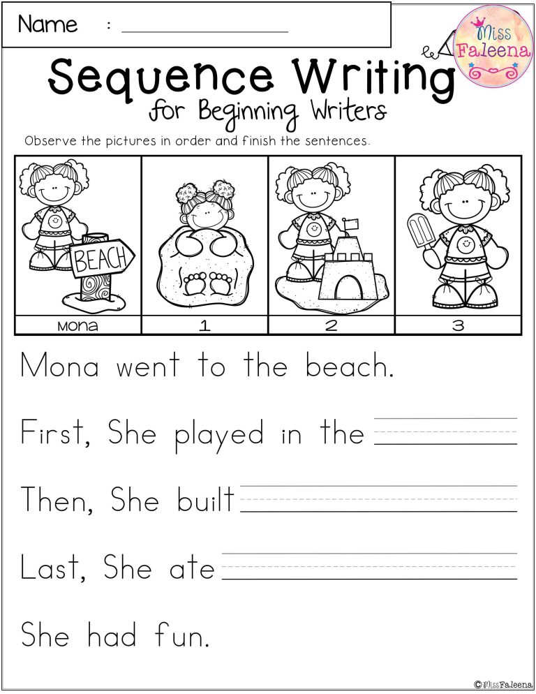 Free Sequencing Worksheets For Kindergarten