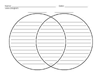 Full Page Printable Venn Diagram With Lines