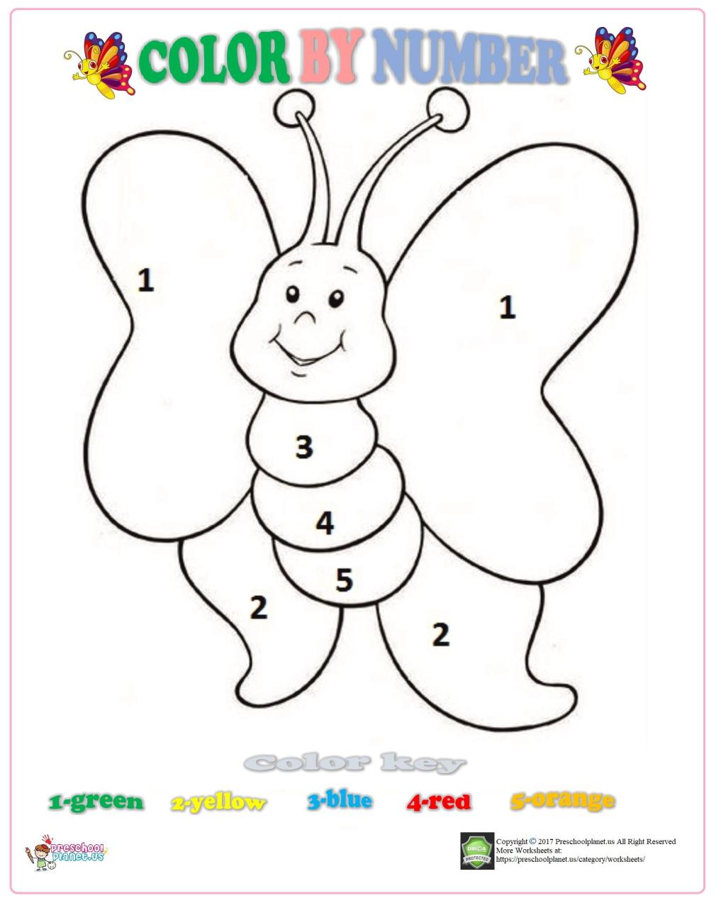 Review Of Color By Number Worksheets For Kindergarten 2022