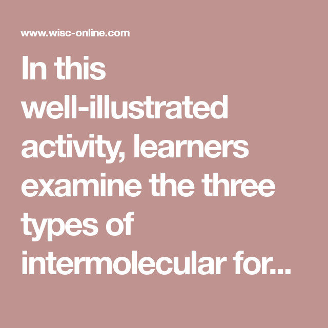 Types Of Intermolecular Forces Worksheet Answers