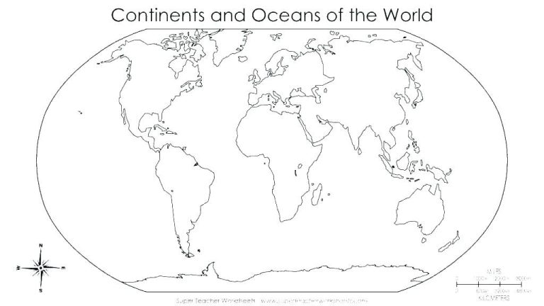 Super Teacher Worksheets Continents And Oceans Of The World